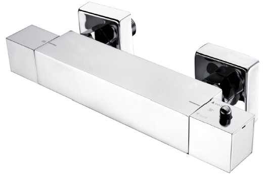 [1000-0221-4506] Thermostatic bar shower valve mixer – Chrome Square