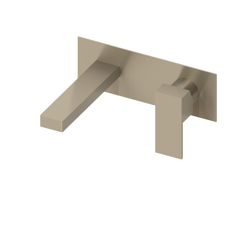[1026-0700-1602] E18E Wall-Mounted Basin Mixer with EZ Box Brushed Nickel