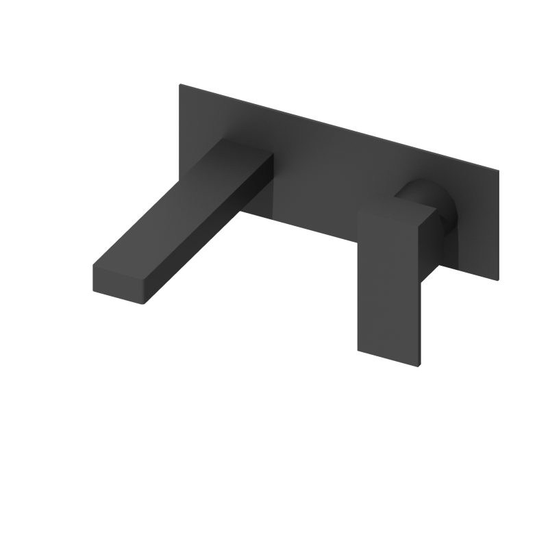 [1026-2000-1602] E18E Wall-Mounted Basin Mixer with EZ Box Matt Black