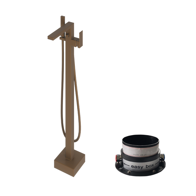 [1026-2812-3604] E88e Bath Freestanding Bath Shower Mixer with Easy Box – Brushed Bronze