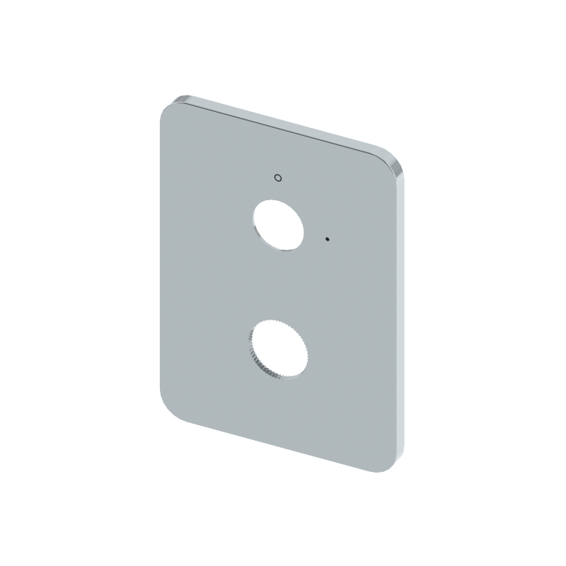 EZ Box 2.0 Fascia Plate - 2 Button - 1 Outlet Chrome