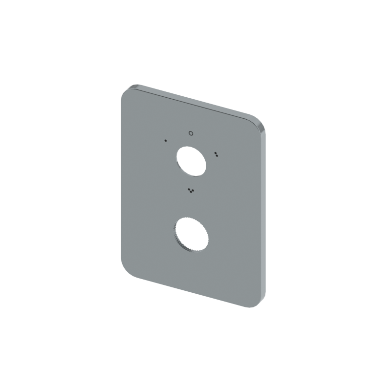 EZ Box 2.0 Fascia Plate - 2 Button - 3 Outlet Chrome