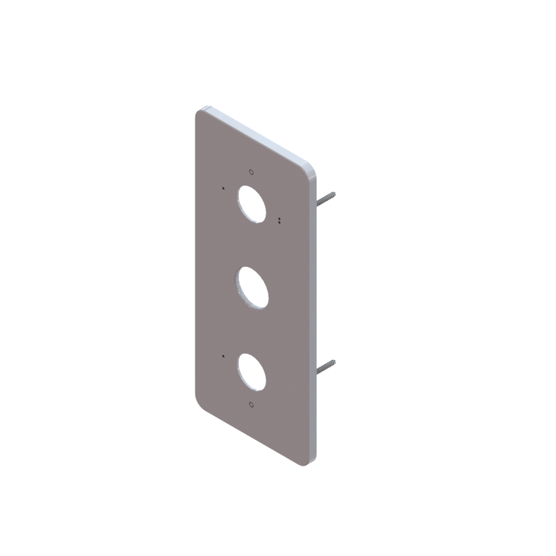 EZ Box 3.0 Fascia Plate - 3 Button - 3 Outlet Chrome