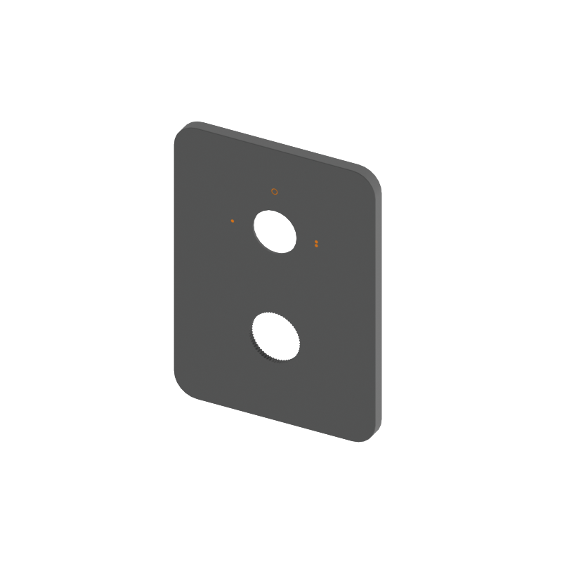EZ Box 2.0 Fascia Plate - 2 Button - 2 Outlet Matt Anthracite