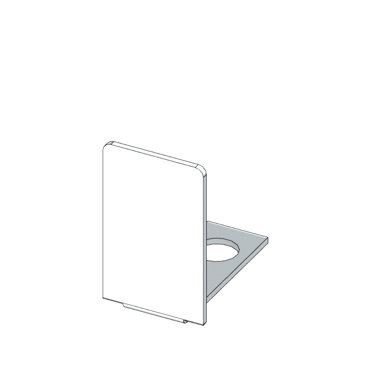[3250-0210-0016] Channel End Cap 10mm Chrome