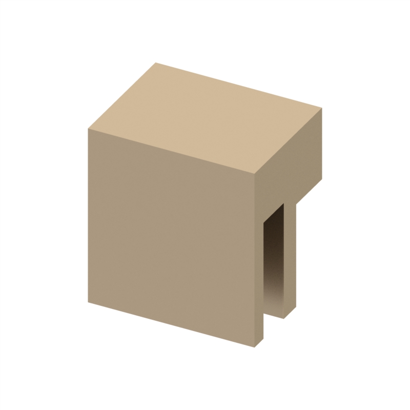 [3250-0700-0006] Knighthead Clamp 30 x 10mm 90Deg Brushed Nickel