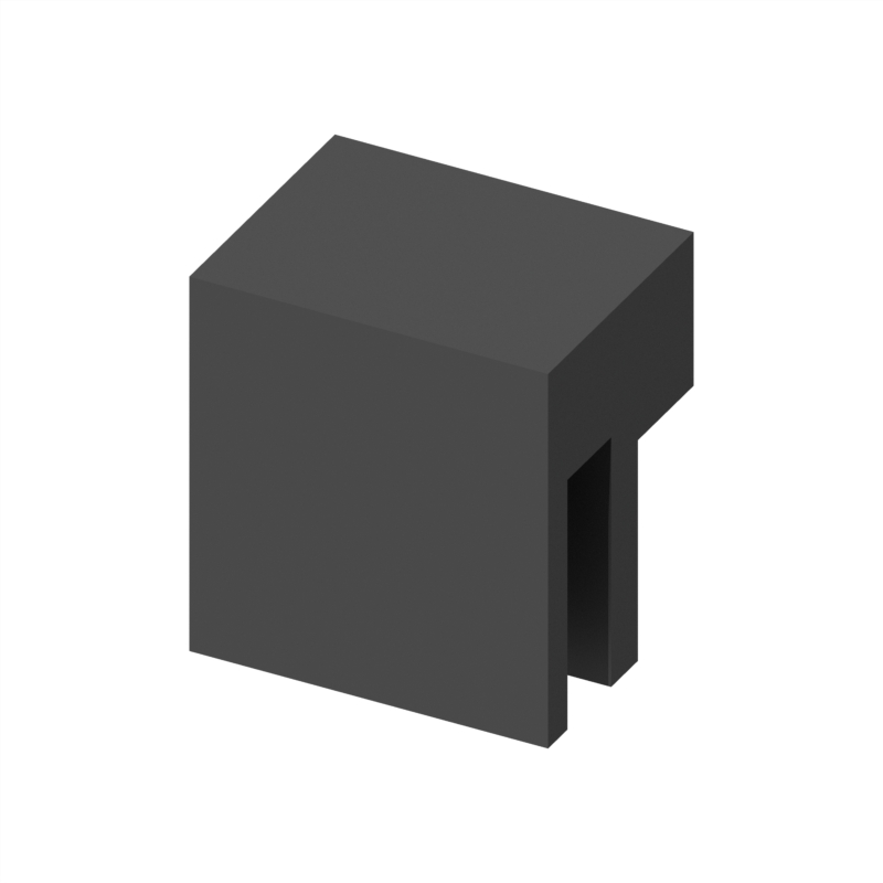 [3250-2000-0006] Knighthead Clamp 30 x 10mm 90Deg Black