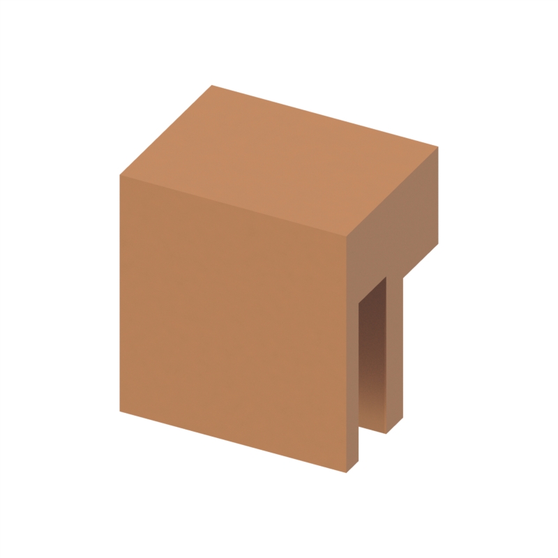 Knighthead Clamp 30 x 10mm 90Deg Brushed Bronze