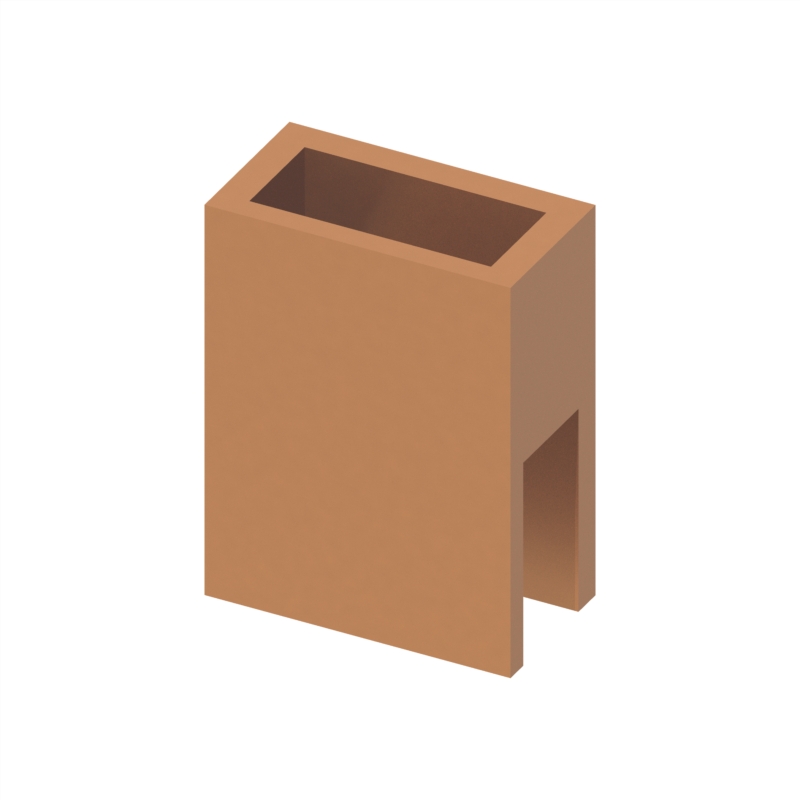 [3250-2800-0008] Knighthead Clamp 30 x 10mm 180Deg Brushed Bronze