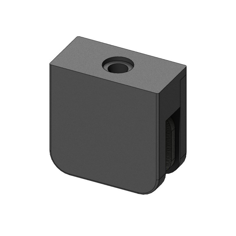 [3250-8600-0018] Glass Clamp SSQ Matt Anthracite Finish