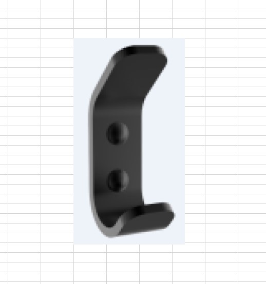 [8018-2000-2402] Robe Hook Matt Black