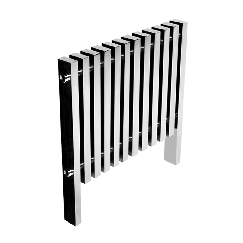 Kolonna Square Radiator 800x780mm Poliished Stainless Steel