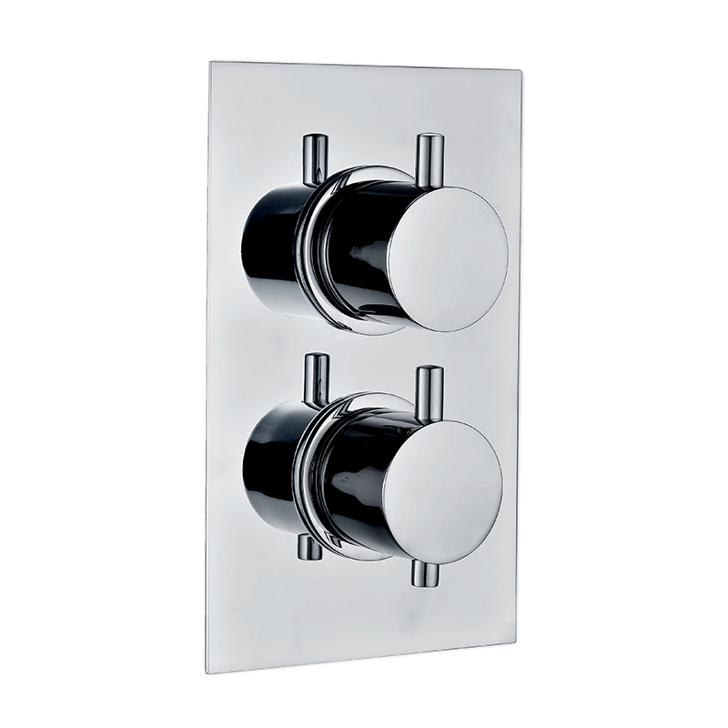 EZ Box Valve 2 Way Round Chrome Finish Kit