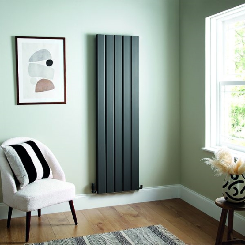 [EL-510086] Ascot Radiator Double 1800x407mm Anthracite RAL7016