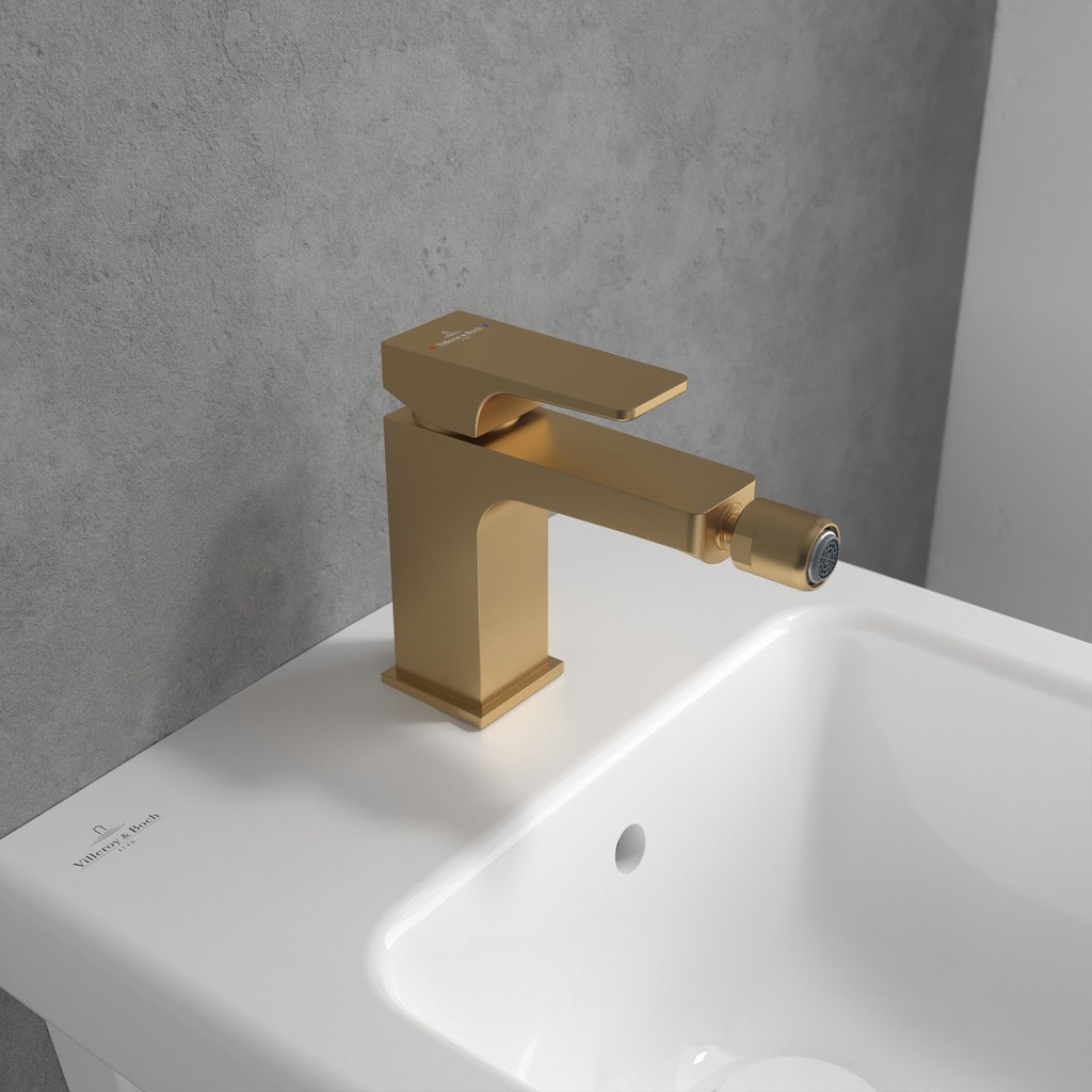 [TVB12500100076] Villeroy & Boch Architectura Square Bidet Mixer – Brushed Gold